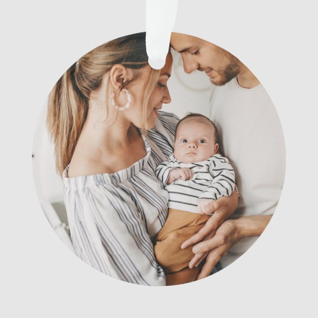 Ornamento Create Your Own Photo Custom Pic Double Sided (Frente)