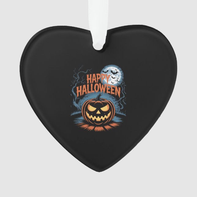 Ornamento Creepy Jack O� Lantern Halloween (Frente)