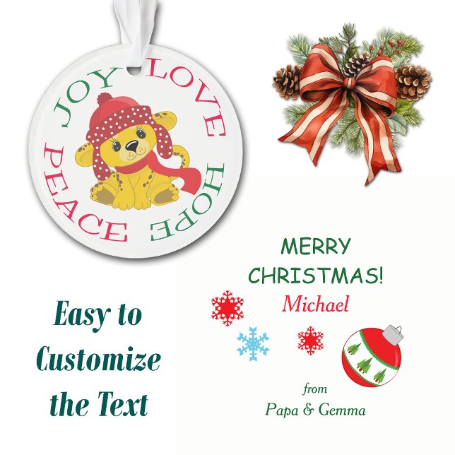 Ornamento Crianças Cubo Lion Cub (Criador carregado)