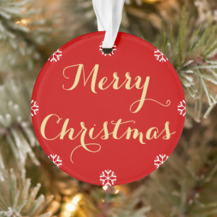 Ornamento Criar Feliz Natal Elegante Personalizado