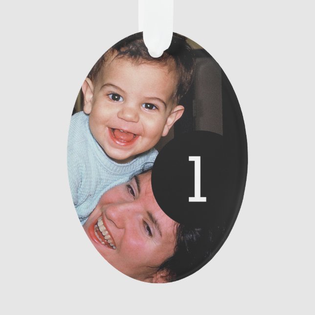 Ornamento Criar suas próprias 2 imagens fáceis simples ovais (Frente)