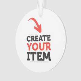 Ornamento CRIE-O-SEU-PRÓPRIO design de Natal personalizado d