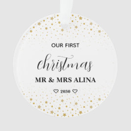 Ornamento Crie o Seu Próprio Nosso Primeiro Natal Casados