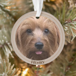 Ornamento Crie seu próprio cão Foto personalizada Pet Puppy