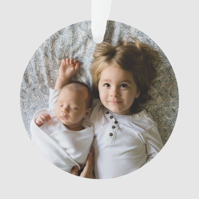 Ornamento Crie seu próprio feriado de fotos personalizado (Frente)