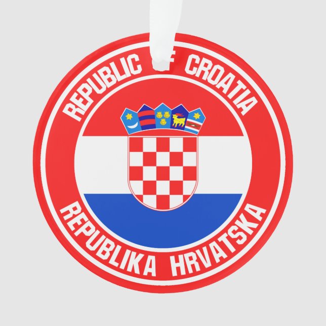 Ornamento Croácia Round Emblem (Frente)