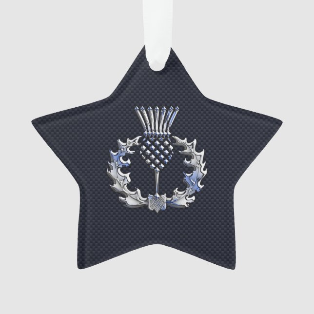 Ornamento Cromo Como Fibra De Carbono Impressão (Frente)