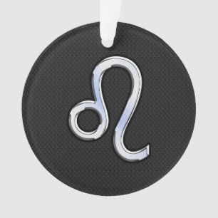 Ornamento Cromo como Leo Zodiac Sinal na pele de cobra