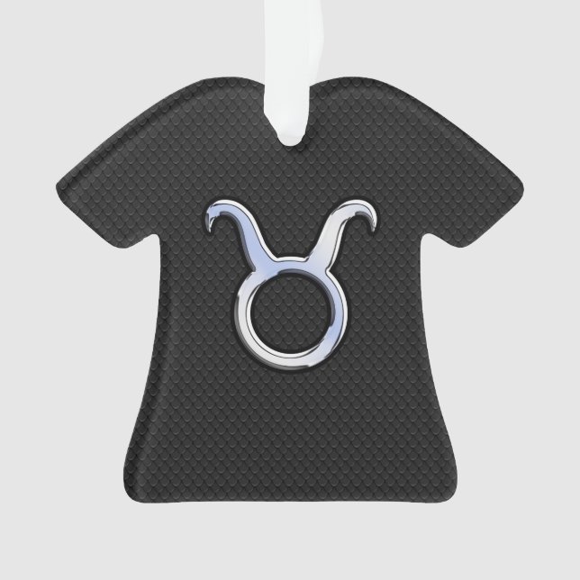 Ornamento Cromo Como Taurus Zodíaco Decor (Frente)