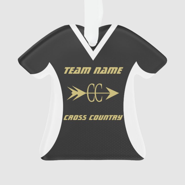Ornamento Cross Country Black Sports Jersey (Frente)