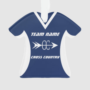 Ornamento Cross Country Blue Sports Jersey Foto