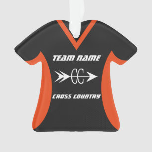 Ornamento Cross Country Orange Black Sports Jersey