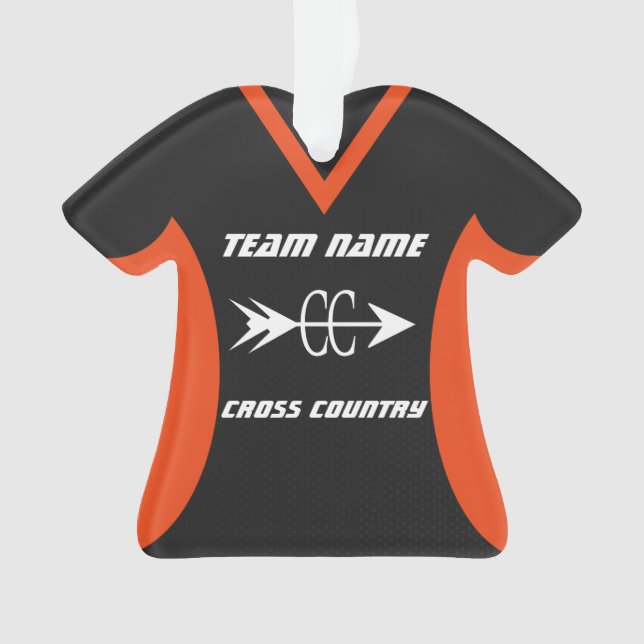 Ornamento Cross Country Orange Black Sports Jersey