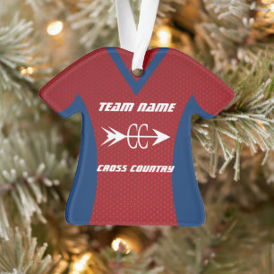 Ornamento Cross Country Red Sports Jersey Ornament