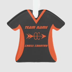 Ornamento Cross Country Sports Jersey Orange e Black