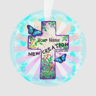 Ornamento Cruz de Nova Criação Cristã