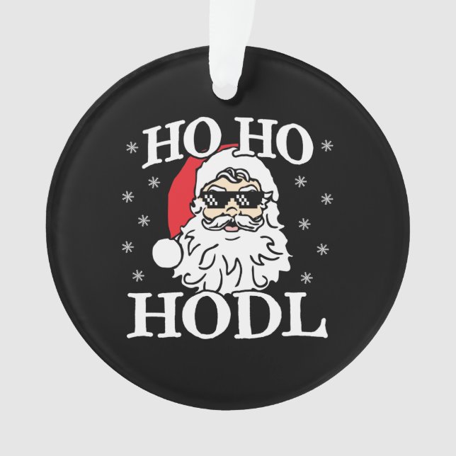 Ornamento Crypto Christmas Papais noeis Cryptocurrency Ho Ho (Frente)