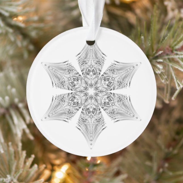 Ornamento Crystal Snowflake - (Árvore)