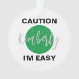 Ornamento Cuidado Engraçado Sou fácil de esqui e snowboard