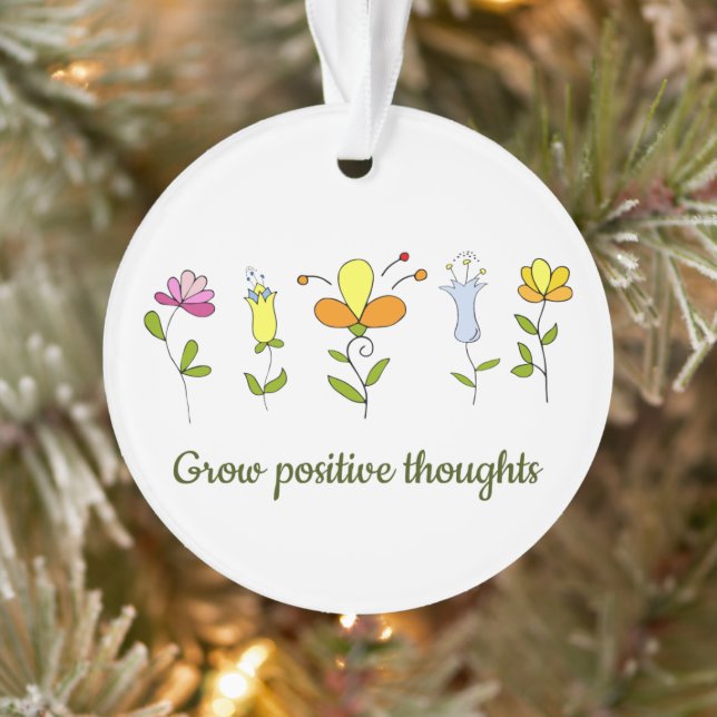 Ornamento Cultivar flores de pensamentos positivos (Árvore)