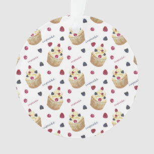 Ornamento Cupcakes de aquarela
