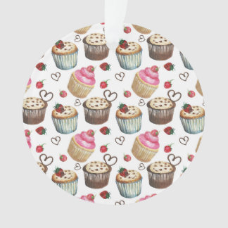 Ornamento Cupcakes de aquarela