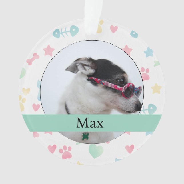 Ornamento Custom Dog Photo Ornament (Frente)