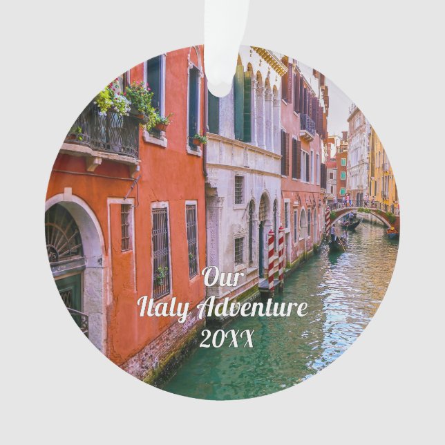 Ornamento Custom Family Italy Trip Photo  (Frente)
