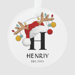 Ornamento Custom Letter Name Christmas gift