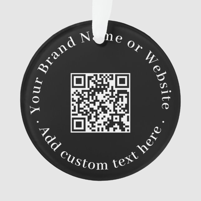 Ornamento Custom QR Code Modern Business Promotional Design (Frente)