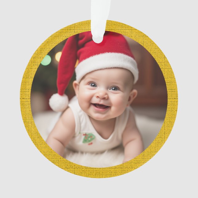 Ornamento Customisable Baby's First Christmas Acrylic (Frente)