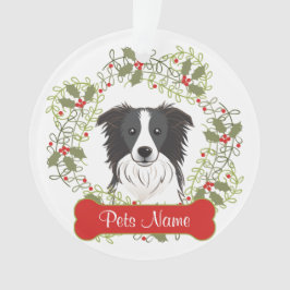 Ornamento customizável de border collie