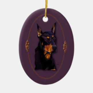 Ornamento customizável do Doberman
