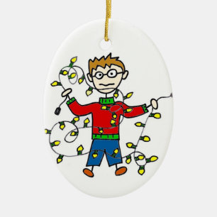 Ornamento customizável Tangled das luzes de Natal