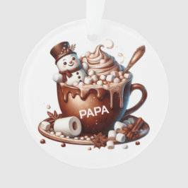 Ornamento Cute Snowman Cocoa Design 