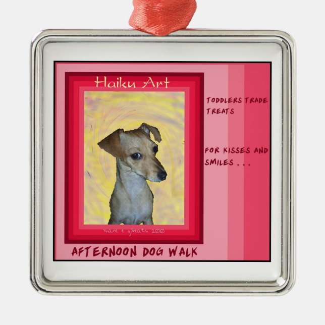 Ornamento da arte dos haicais de Chiweenie (Frente)