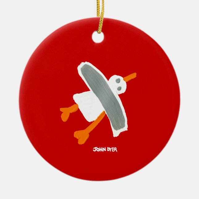 Ornamento da arte: Gaivota do tintureiro de John (Frente)