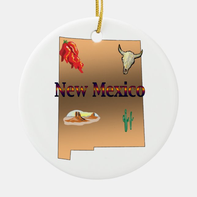 Ornamento da árvore de Natal de New mexico (Frente)