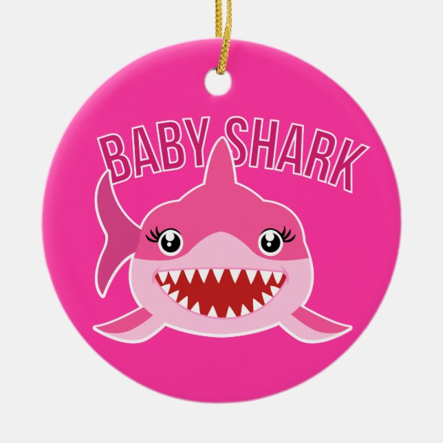 Ornamento da Árvore de Natal do Baby Shark Xmas (Frente)