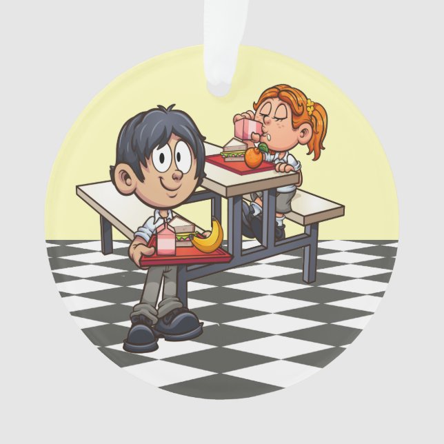 Ornamento da cantina de escola, obrigado (Frente)