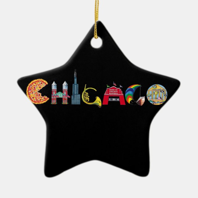 Ornamento da estrela de Chicago (Frente)