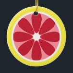 Ornamento da fatia de toranja<br><div class="desc">Um ornamento com ilustração de uma fatia de toranja.</div>