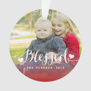 Ornamento da foto do feriado das bênçãos   do