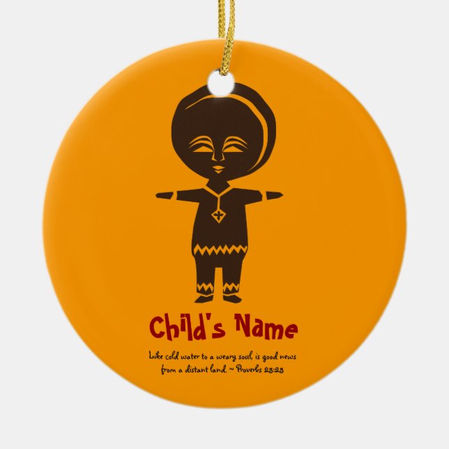 Ornamento da foto do menino do amor da adopção (Frente)