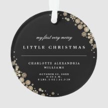 Ornamento da foto dos flocos de neve do Natal do