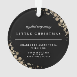 Ornamento da foto dos flocos de neve do Natal do