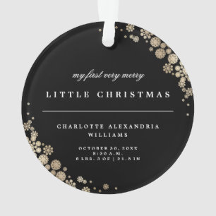 Ornamento da foto dos flocos de neve do Natal do