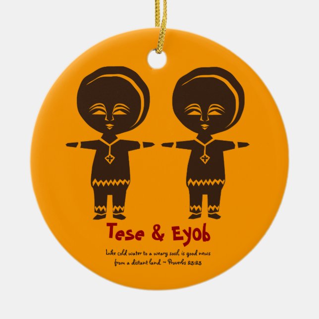 Ornamento da foto dos irmãos do amor da adopção (Frente)