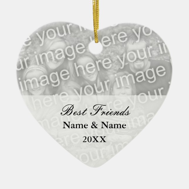 Ornamento da foto dos melhores amigos para amizade (Frente)