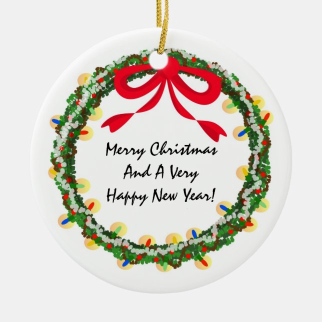 Ornamento da grinalda DIY do Natal (Frente)